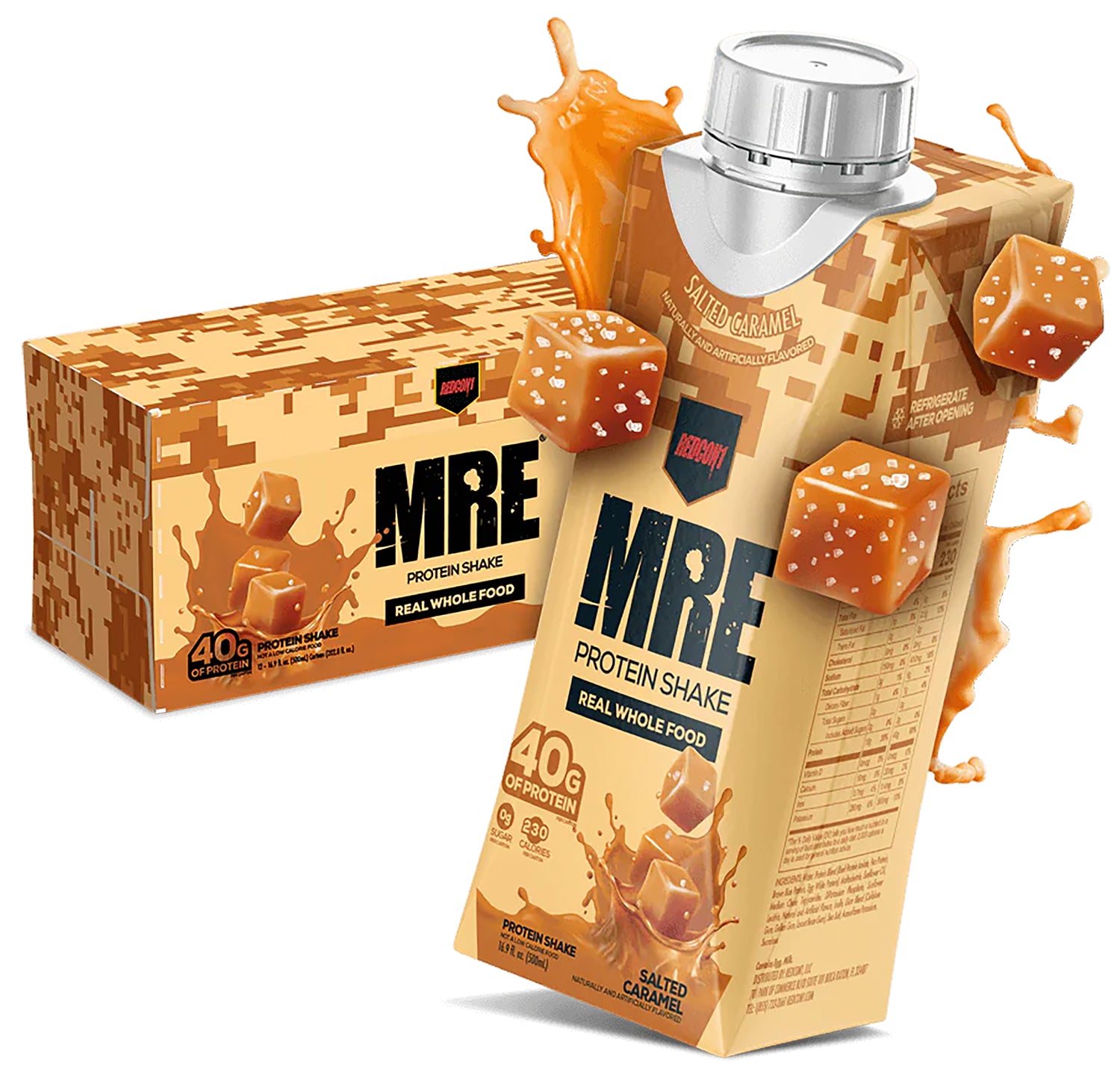 Redcon1 RC1MRERTDSC12 MRE Ready to Drink Salted Caramel 12 Pack 810044573688