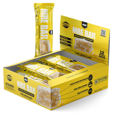 Redcon1 RC1MREBILC12 MRE Protein Bar Iced Lemon Cake 12 Pack 810044578614