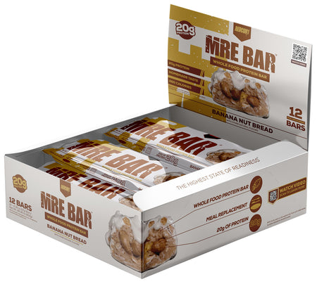 Redcon1 RC1MREBBNB12 MRE Protein Bar Banana Nut Bread 12 Pack 810044571158
