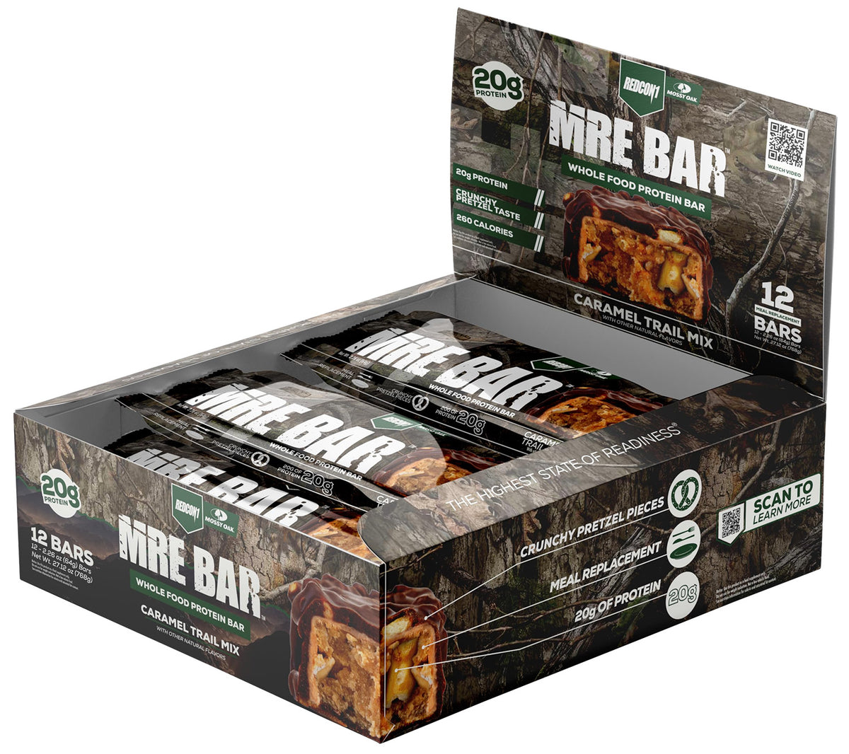 Redcon1 RC1MREBCTM12 MRE Protein Bar Caramel Trail Mix 12 Pack 810044577280