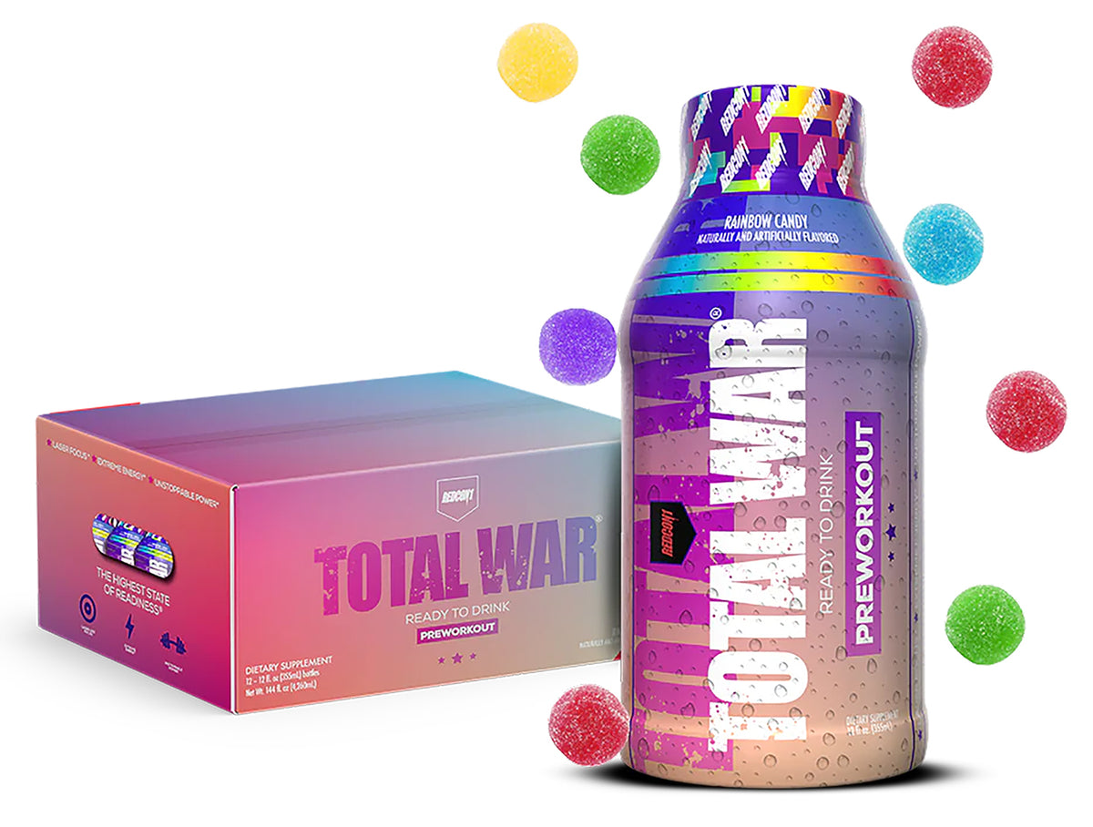 Redcon1 RC1TWRTDRC-12 Total War Ready to Drink Rainbow Candy 12 Pack 810044570151
