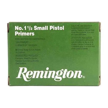 REMINGTON PRIMER 1-1/2 SMALL PISTOL 100 RD/BX 10BX/BRICK 5 BRICK/CS