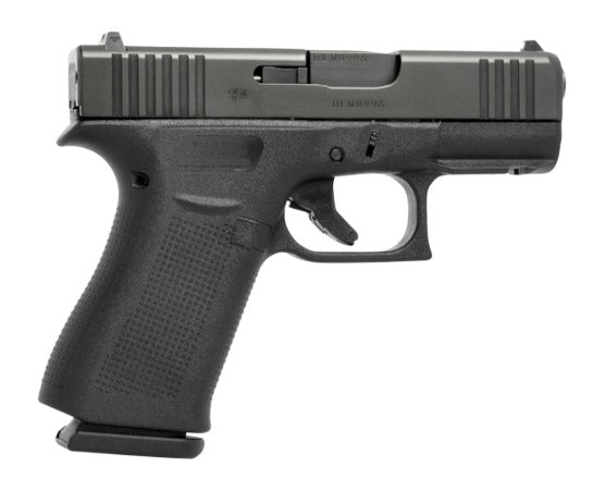 Glock PX4350201FR G43X Slim Sub-Compact Frame 9mm Luger 10+1 3.41" Black GMB Barrel, Black nDLC Serrated Steel Slide, Black Polymer Frame w/Picatinny Rail, Black Textured Polymer Grip, Ambidextrous