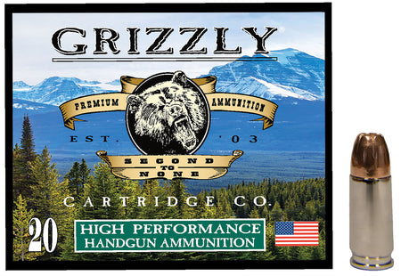 Grizzly Cartridge 9mm Luger / Parabellum Hollow Point 124gr JHP Ammo