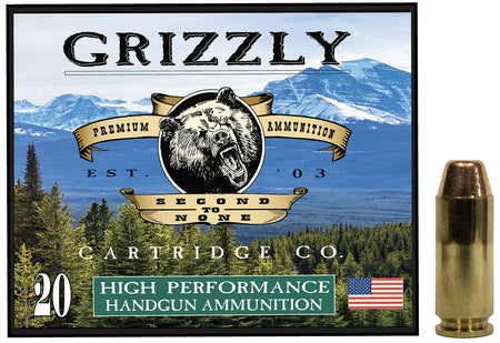 Grizzly Ammo GC10CM2 10mmAuto 200gr Full Metal Jacket Flat Point 20 Per Box/10 Case