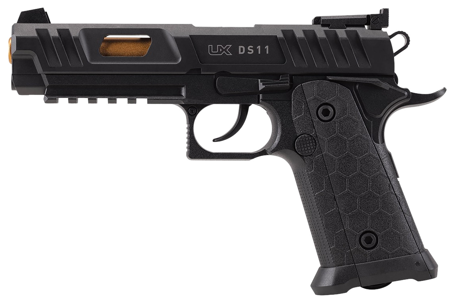 Umarex USA 2252128 DS11 CO2 177 BB 18+1 Bronze Barrel, Black Polymer Frame w/Picatinny Rail, Black Polymer Grips