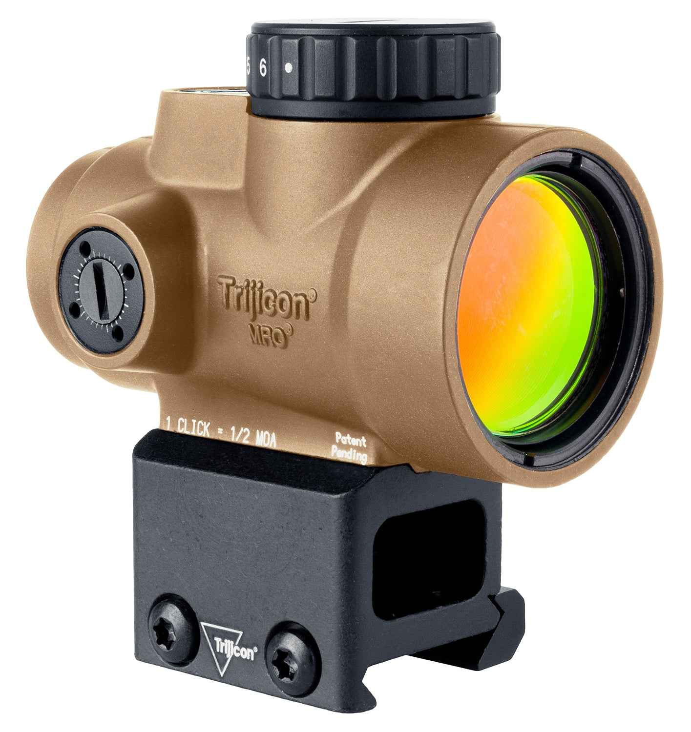 Trijicon 2200349 MRO SD Coyote Tan 1x25mm 2 MOA Green Dot Reticle Lower 1/3 Co-Witness Mount