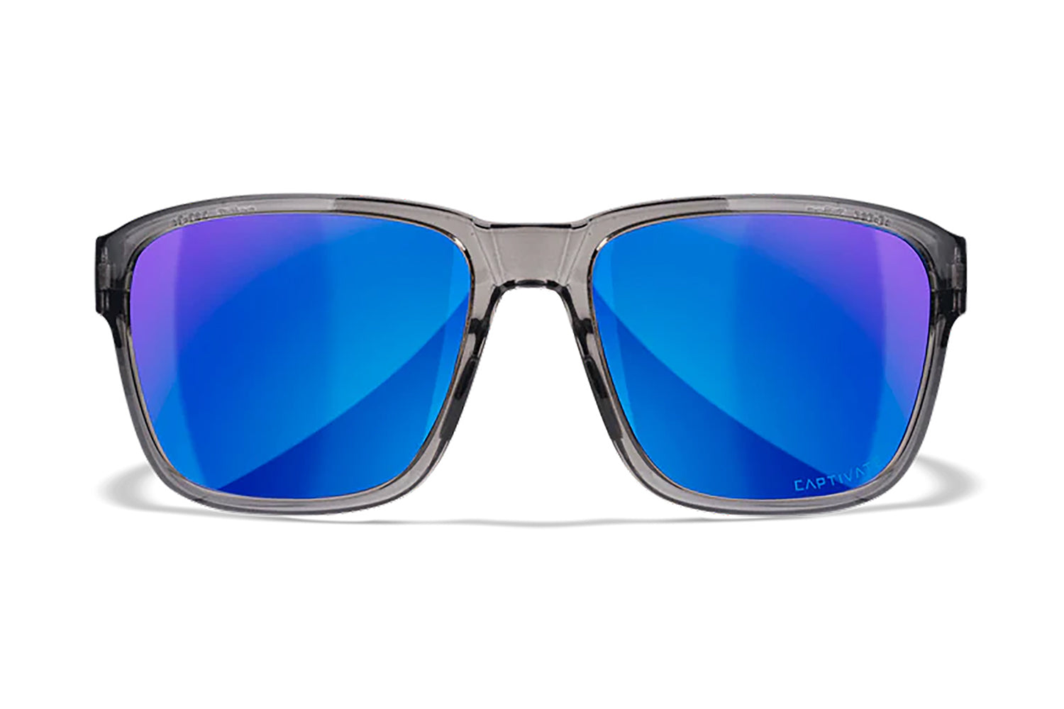 Wiley X AC6TRK09 Trek M/L Blue Mirror Lens Polycarbonate Gloss Crystal Dark Gray Frame