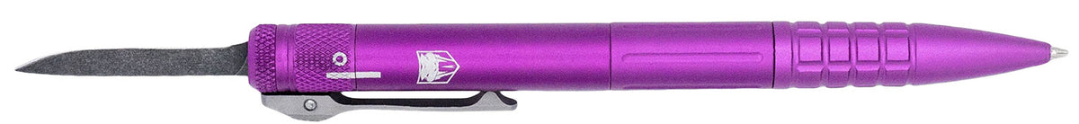 CobraTec Knives CNCOTFPPURGEN2 Tactical Pen Gen II Purple Aluminum D2 Steel Blade, Includes Pocket Clip