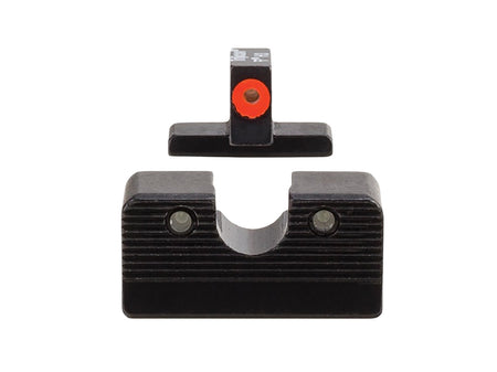 Trijicon 601000 HD XR Night Sight Set Green Tritium/Orange Outline Front, Green Tritium Rear, Black Frame, Fits FN 509