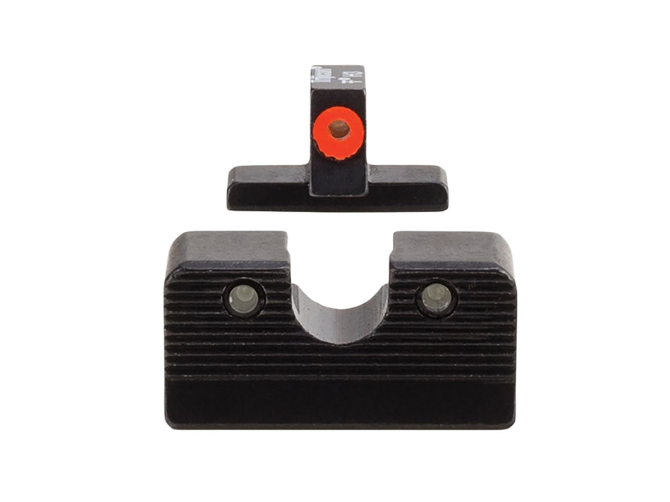 Trijicon 601000 HD XR Night Sight Set Green Tritium/Orange Outline Front, Green Tritium Rear, Black Frame, Fits FN 509