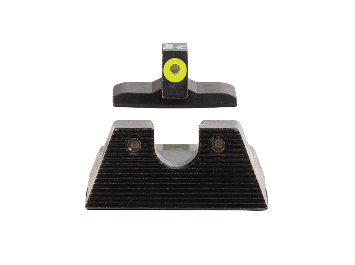 Trijicon 600895 HD XR Night Sight Set Green Tritium/Yellow Outline Front, Green Tritium Rear, Black Frame, Fits H&K VP9/45C/45C Tactical/P30/P30L/P30SK