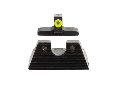 Trijicon 600895 HD XR Night Sight Set Green Tritium/Yellow Outline Front, Green Tritium Rear, Black Frame, Fits H&K VP9/45C/45C Tactical/P30/P30L/P30SK