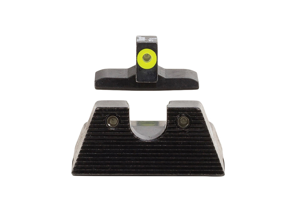 Trijicon 600895 HD XR Night Sight Set Green Tritium/Yellow Outline Front, Green Tritium Rear, Black Frame, Fits H&K VP9/45C/45C Tactical/P30/P30L/P30SK