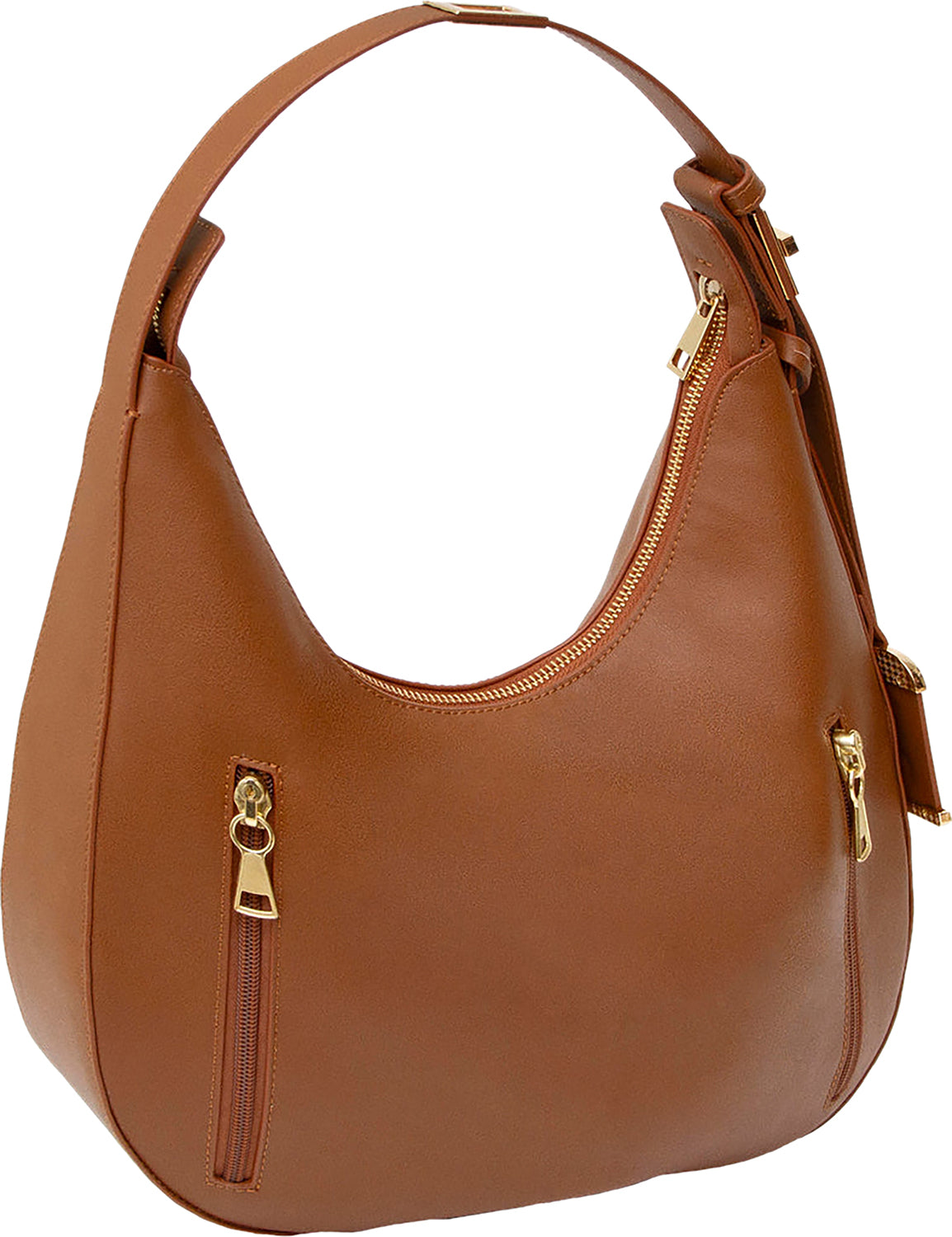 Bulldog Cases Hobo Style Shoulder Bag, Conceal Carry Purse, Polyurethane Construction, Cognac BDP-092