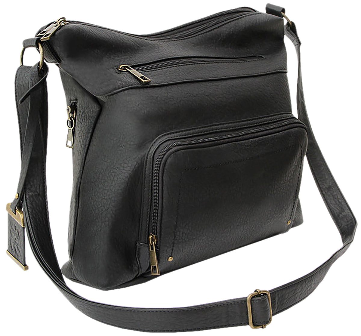 Bulldog Cases Cross Body Style Purse with Holster, Polyurethane Construction, Black BDP-081