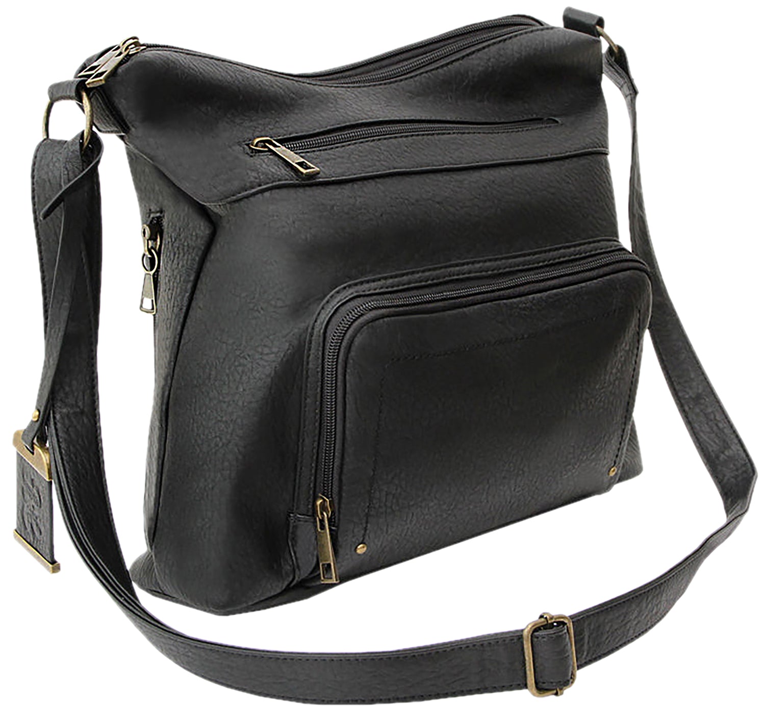 Bulldog Cases Cross Body Style Purse with Holster, Polyurethane Construction, Black BDP-081