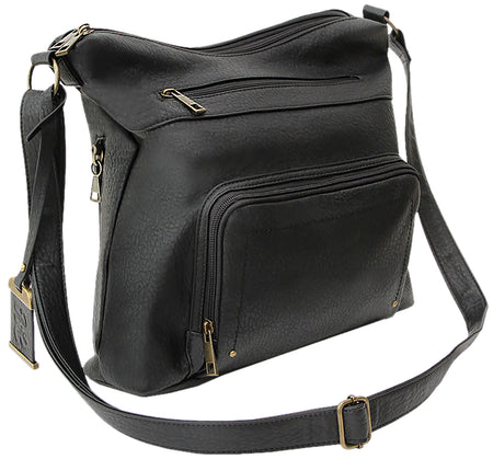 Bulldog Cases Cross Body Style Purse with Holster, Polyurethane Construction, Black BDP-081