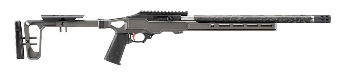 Ruger 31233 10/22 Carbon Fiber Sports South Exclusive Carbine 22 LR 10+1 16.10" Satin Caron/SS Threaded Barrel, Gray Anodized Picatinny Rail Aluminum Receiver, ARCA Swiss/M-LOK Handguard, Gray Birch C