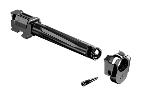 Radian Weapons R0884 Ramjet & Afterburner Combo Compatible w/Glock 17 Gen4, Black Ported Stainless Steel