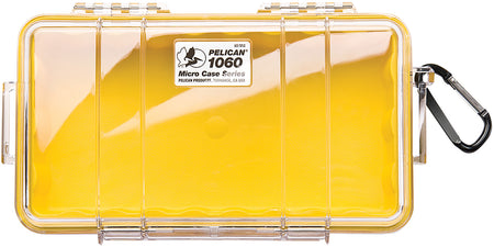 Pelican 1060027100 Micro Case Yellow/Clear Polycarbonate 9.88" Long