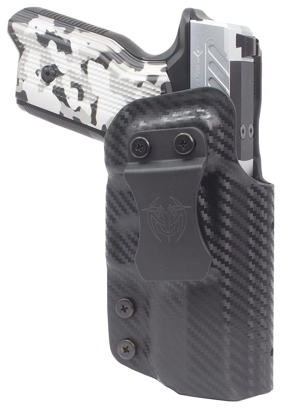 Fusion Firearms QUFUSXFRH XF Pro Holster IWB/OWB Black Boltaron, Belt Clip, Right Hand