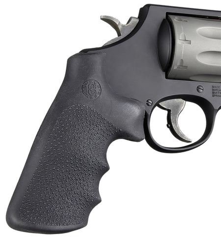 Hogue 19022 Conversion Grip Pistol Grip w/ Finger Grooves Black Overmolded Rubber Fits S&W K/L/N/X/Z Frame