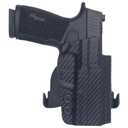 Rounded Gear SSRP365XMACROCFRHOW Paddle Holster OWB Black Carbon Fiber Kydex Fits Sig Sauer P365 X-Macro Right Hand