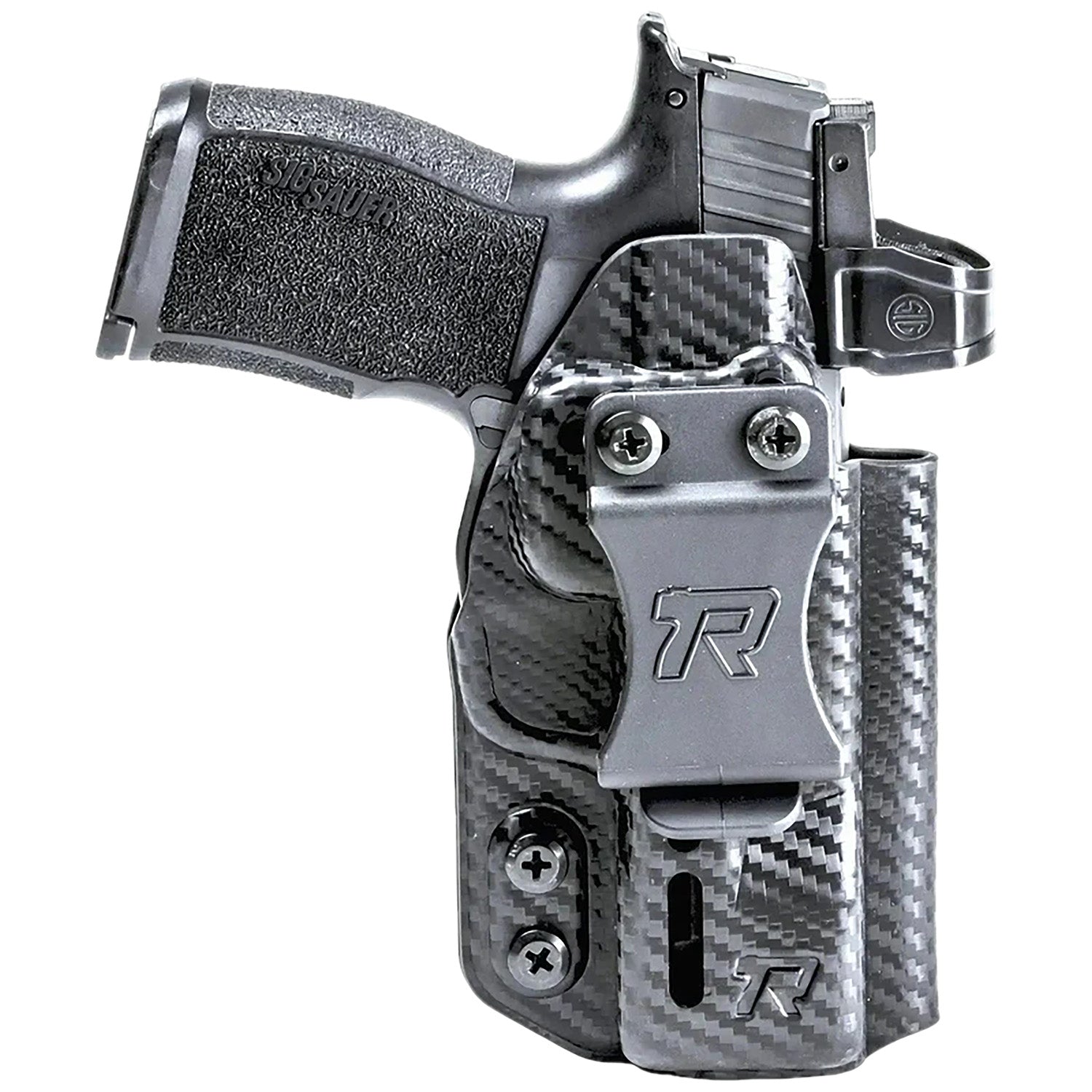 Rounded Gear RGDRUIDSFAHELLCATCF Druid IWB/OWB Black Carbon Fiber Kydex Fits Springfield Hellcat Ambidextrous