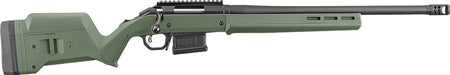 Ruger 26935 American Hunter 308 Win 5+1 20" Matte Black Threaded Barrel, Matte Black Steel Receiver w/Picatinny Rail Receiver, Olive Green Magpul Adjustable Hunter Synthetic Stock, Right Hand