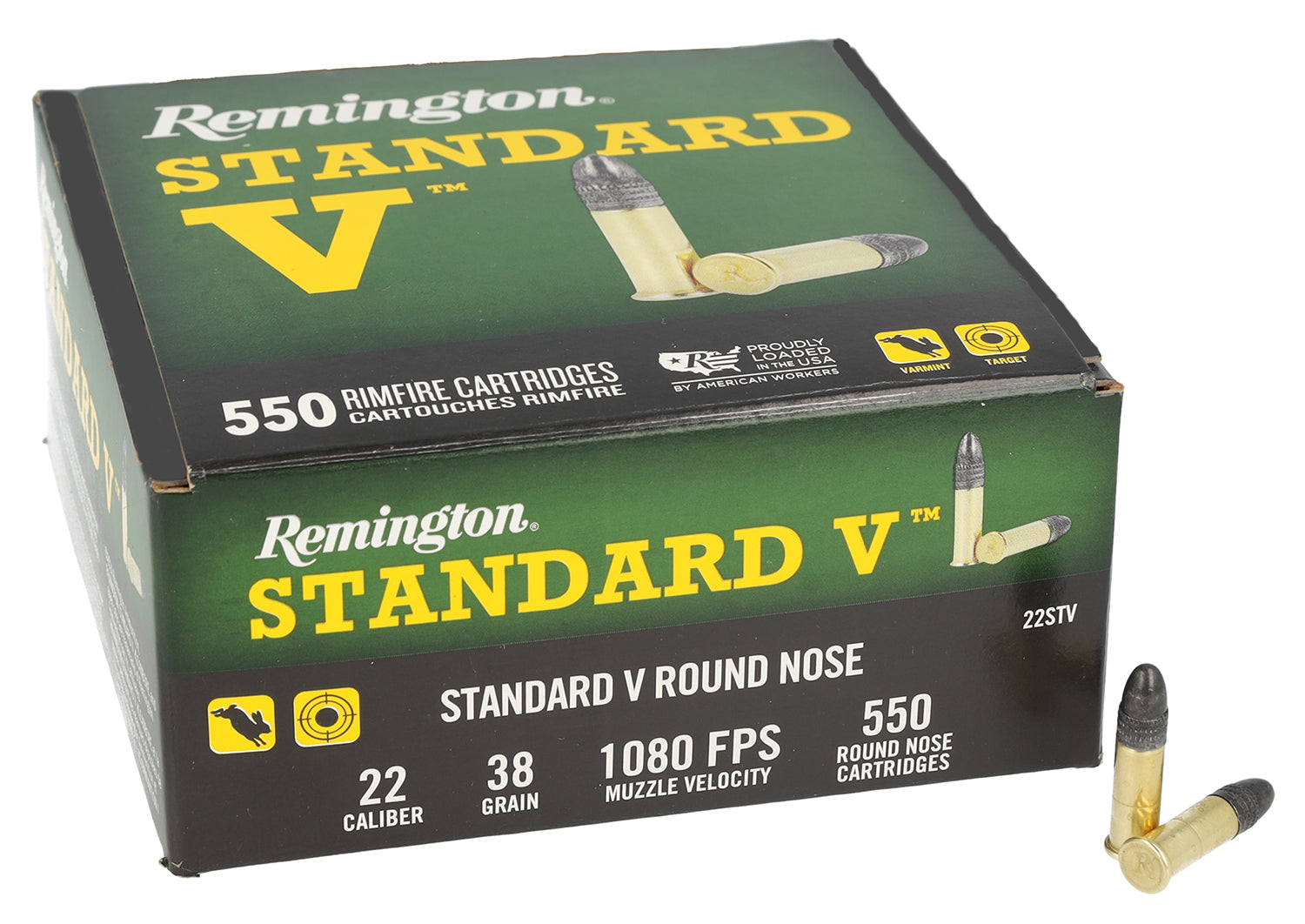 Remington .22 Long Rifle Standard V 36gr Solid Ammo