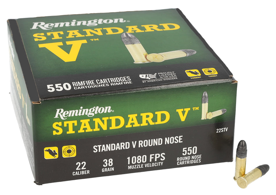 Remington .22 Long Rifle Standard V 36gr Solid Ammo