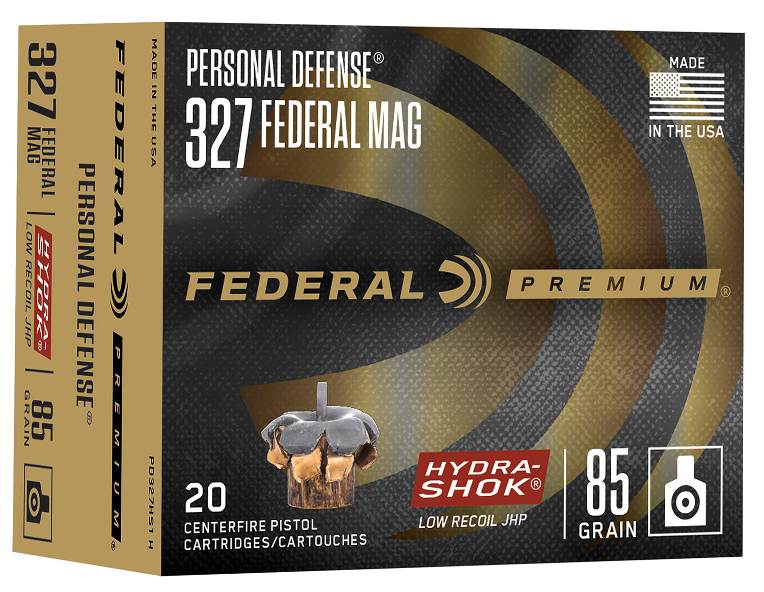 Federal .327 Federal Mag Hydra-Shok 85gr JHP Ammo
