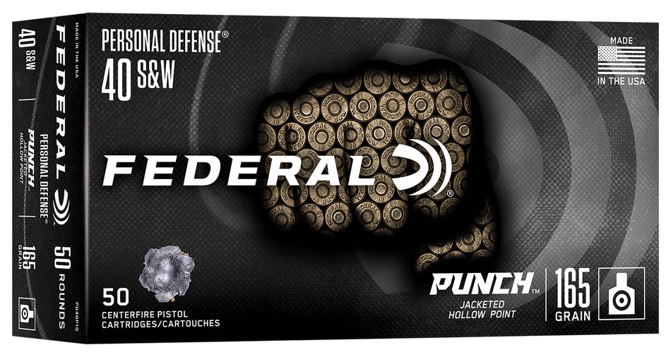 Federal .40 S&W PUNCH 165gr JHP Ammo