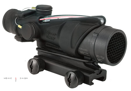 Trijicon 100226 ACOG Black Hardcoat Anodized 4x32mm Illuminated Red Chevron Reticle