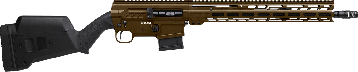 CMMG 55A520BMB Dissent BR4 5.56x45mm 10+1 16.10" Black Nitride Threaded Barrel, Midnight Bronze Cerakote Aluminum Receiver w/Picatinny Rail, M-LOK Handguard, Magpul Fixed Black Polymer Stock