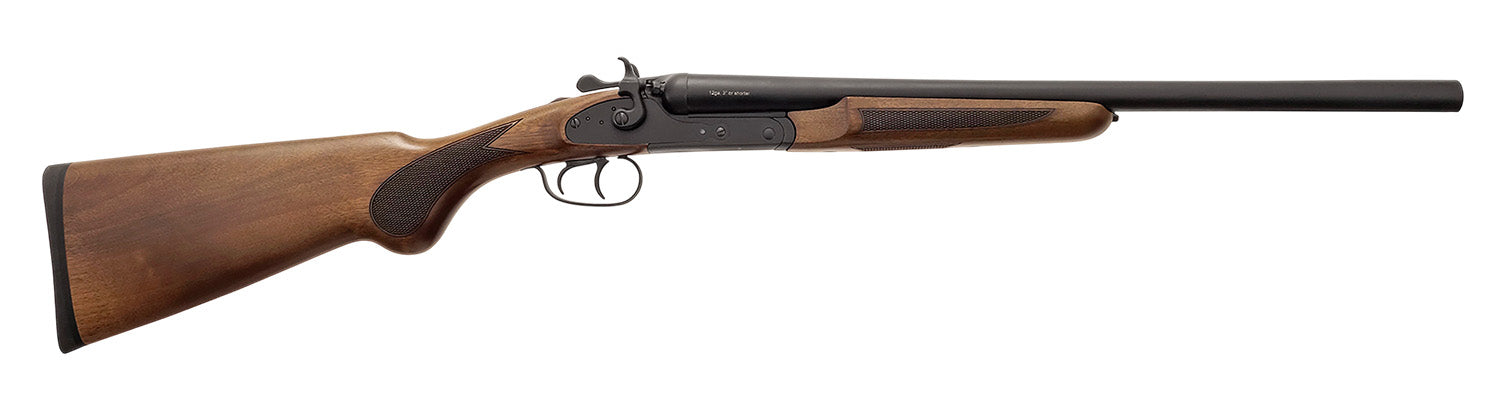 Silver Eagle Arms COACH12 Coach 12 Gauge Break Action 3" 2rd 20" Black Side By Side Barrel, Black Receiver, Fixed Walnut Stock