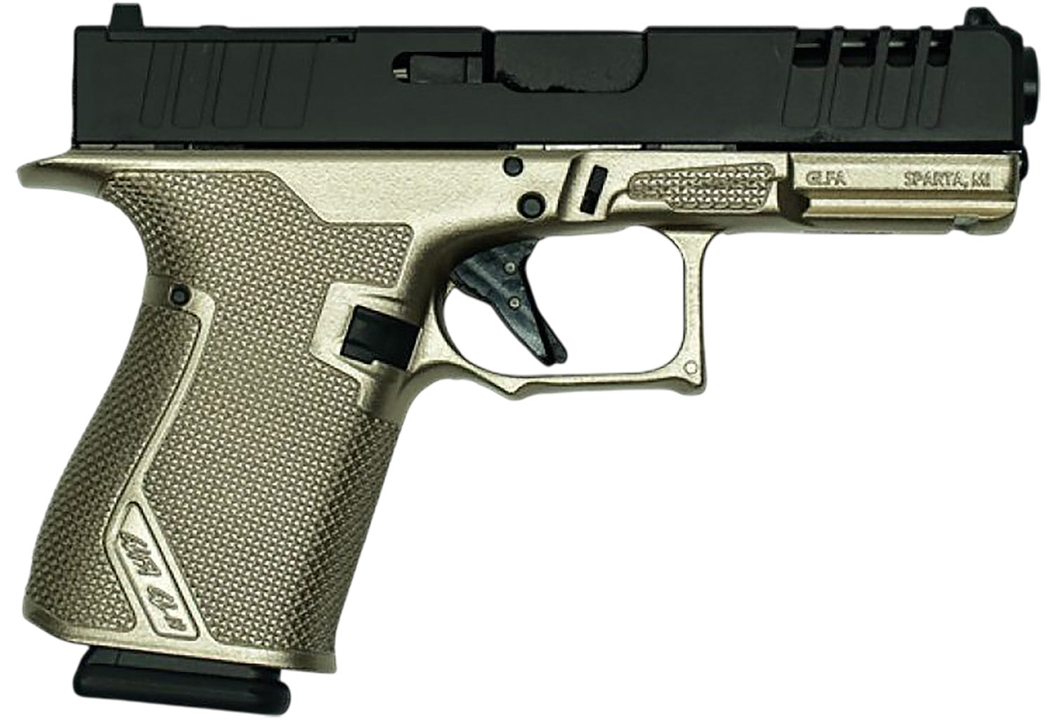 Great Lakes Firearms GL19GPLT Striker Compact Frame 9mm Luger 15+1 4" Black Nitride Barrel, Optic Cut/Serrated/Window Cut Slide, Polymer Frame, RMR Footprint, Ambidextrous