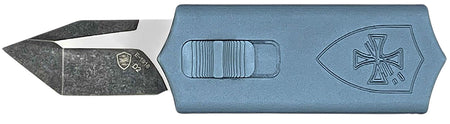 Templar Knife SMCAGB221 Sentinel Money Clip 1.88" OTF Tanto Plain Black Oxide Stonewashed Powder Coated D2 Steel Blade, 3.41" Blue Anodized Aluminum Handle