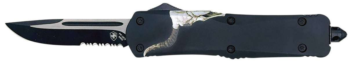 Templar Knife Gen II Saddle Blanket Slim 3.43" OTF Tanto Plain Black Oxide Stonewashed 440C SS Blade, 5.05" Red Aluminum Handle, Glass Breaker