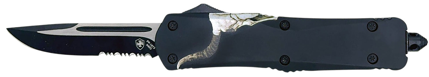 Templar Knife Gen II Saddle Blanket Slim 3.43" OTF Tanto Plain Black Oxide Stonewashed 440C SS Blade, 5.05" Red Aluminum Handle, Glass Breaker