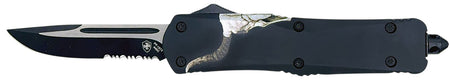 Templar Knife Gen II Saddle Blanket Slim 3.43" OTF Tanto Plain Black Oxide Stonewashed 440C SS Blade, 5.05" Red Aluminum Handle, Glass Breaker