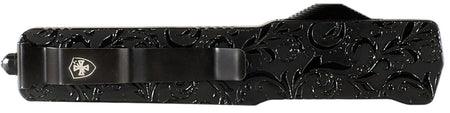 Templar Knife Premium LW Maiden Gloss Slim OTF Dagger Plain Black Oxide Stonewashed Powder Coated D2 Steel Blade, 5" Black Gloss Aluminum Handle