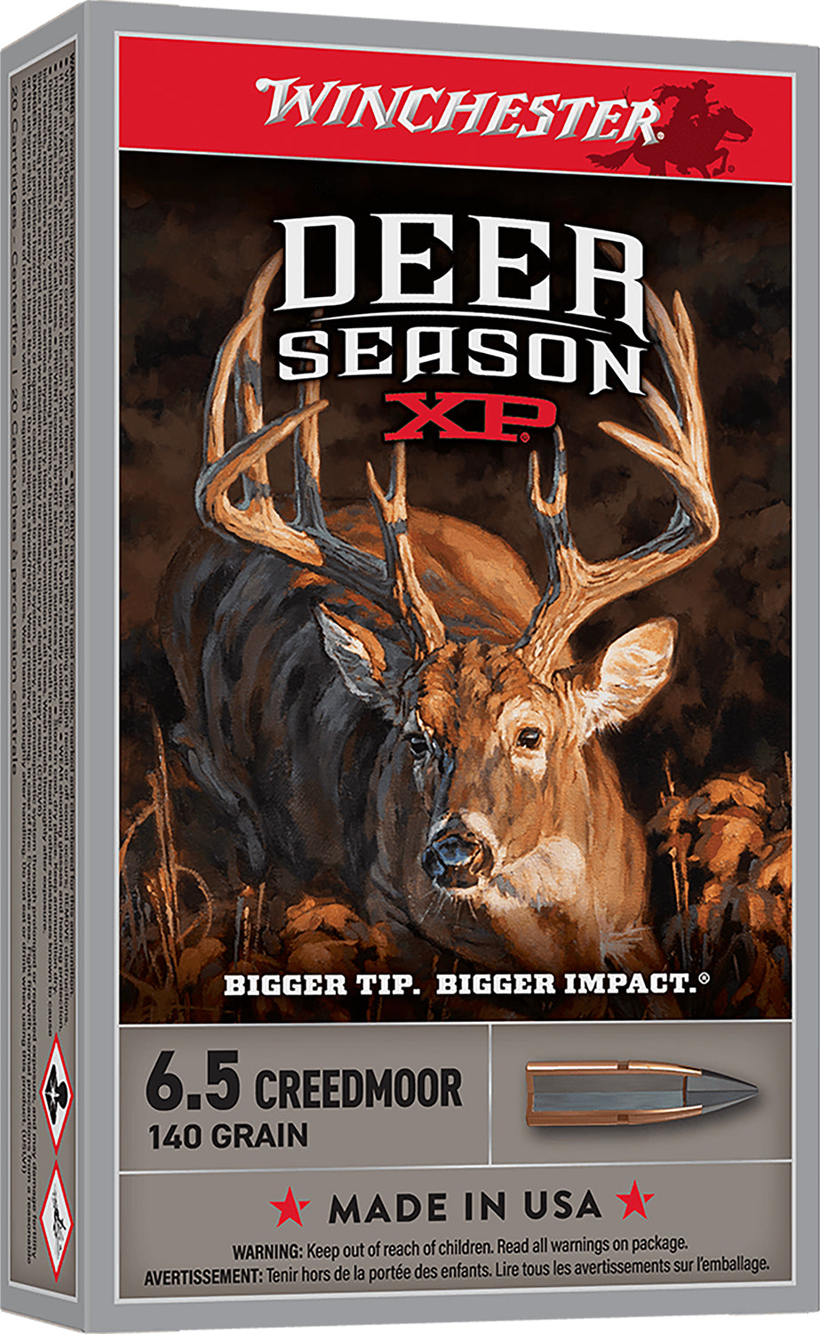 Winchester 6.5mm Creedmoor DEER SEASON XP 140gr PolyTip Ammo