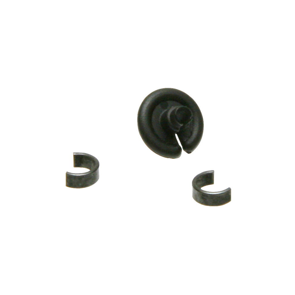 October Mountain Slotted Kisser Button Black 3/8 in. 1 pk.