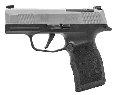Sig Sauer 365X9SXR3P P365X Micro-Compact Frame 9mm Luger 12+1 3.10" Steel Barrel, Stainless Steel Optic Ready/Serrated Slide, Black Stainless Steel Frame w/Accessory Rail, Polymer Grip
