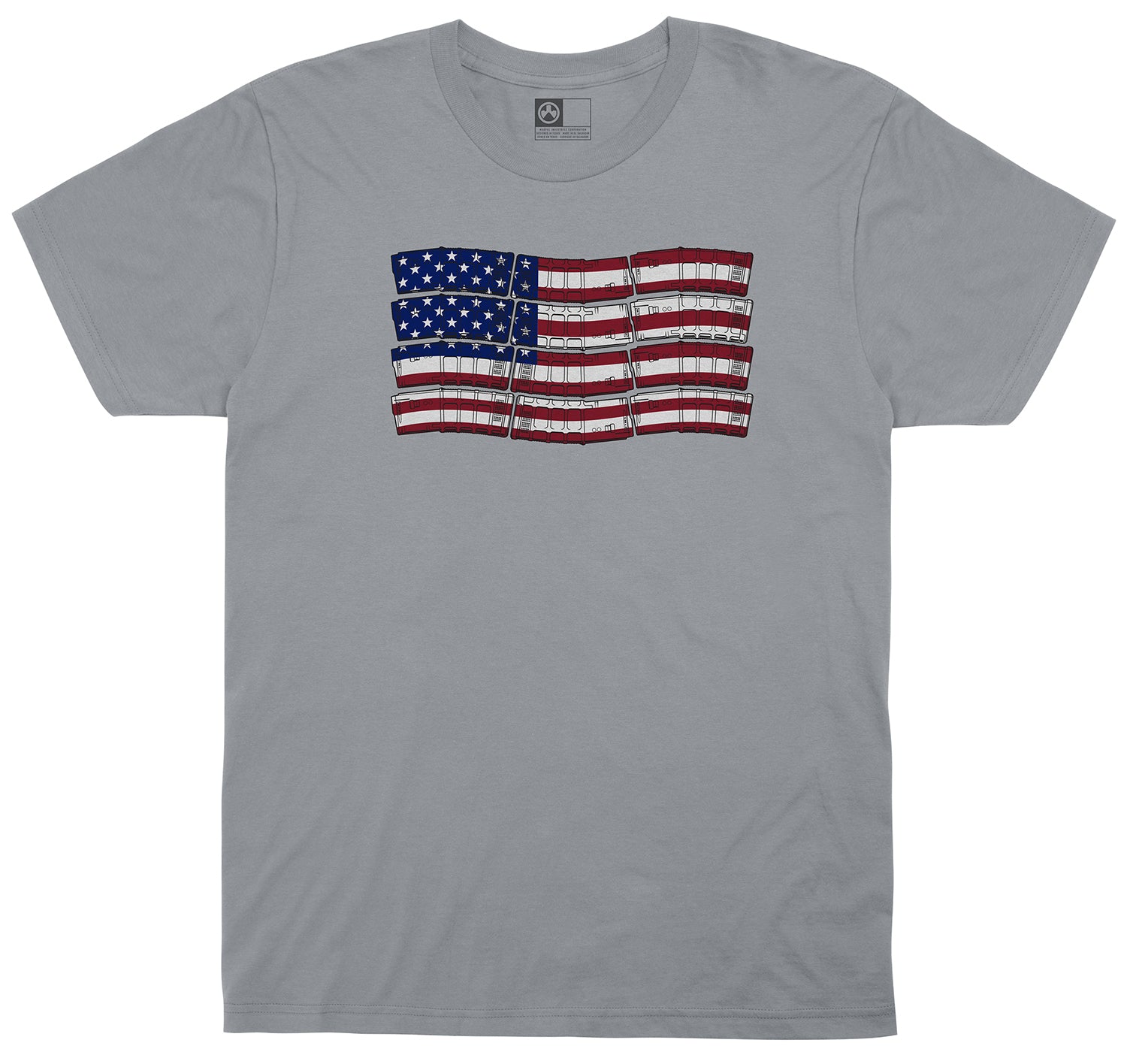 Magpul MAG1180-010 American Flag Charcoal Gray Cotton/Polyester Short Sleeve Small