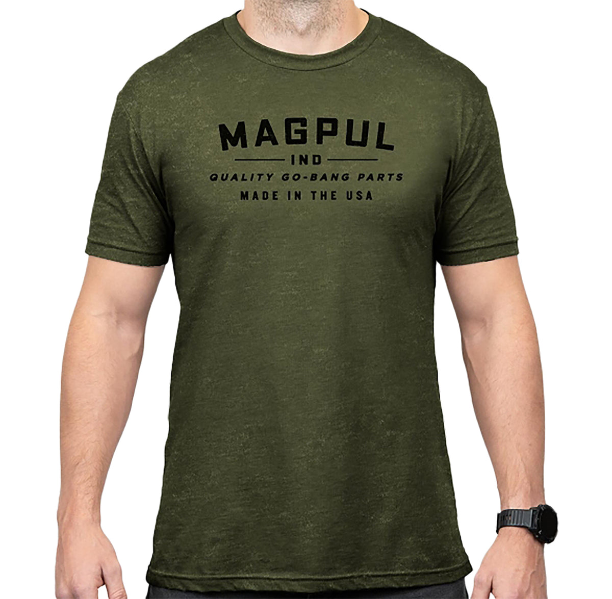 Magpul MAG1112-317-M Go Bang Parts OD Green Cotton/Polyester Short Sleeve Medium