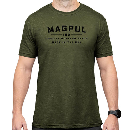 Magpul MAG1112-317-M Go Bang Parts OD Green Cotton/Polyester Short Sleeve Medium