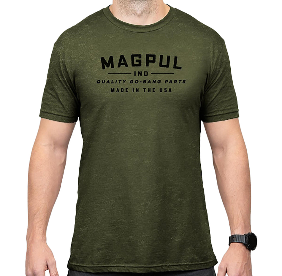 Magpul MAG1112-317-3XL Go Bang Parts OD Green Cotton/Polyester Short Sleeve 3XL
